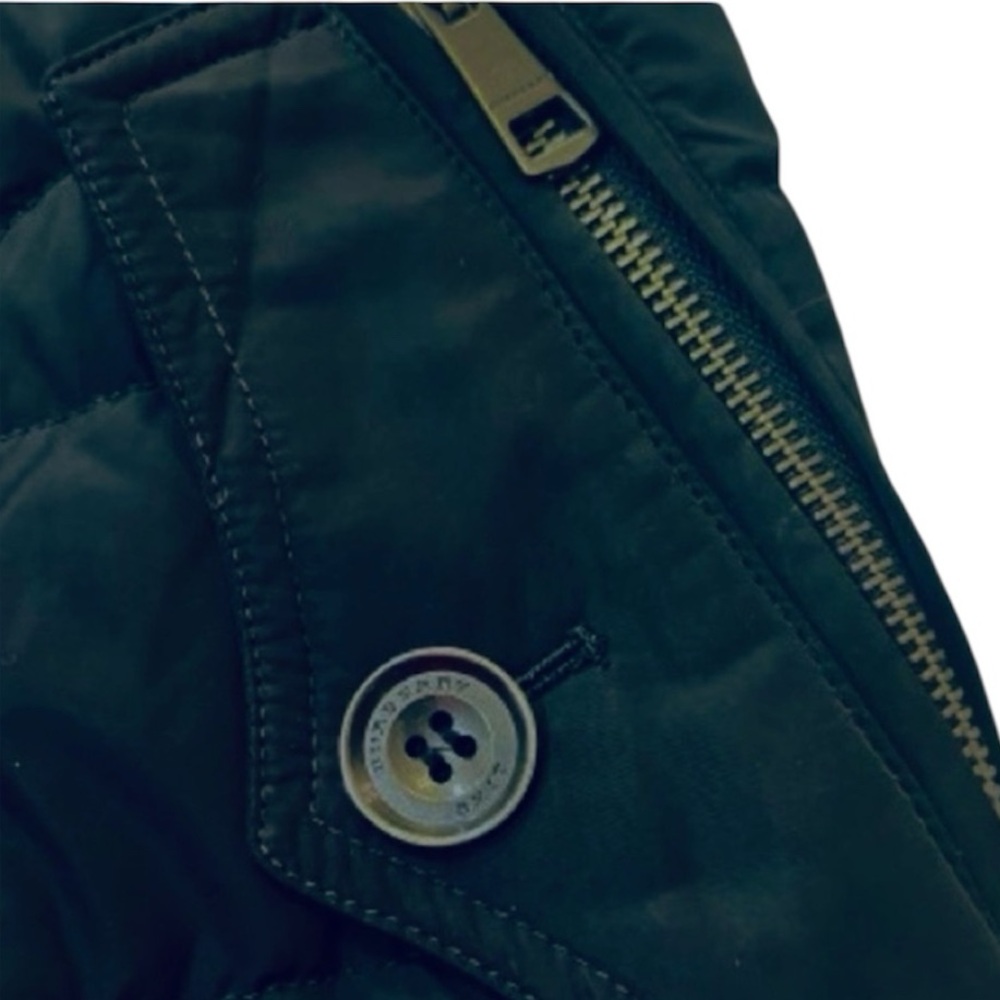 Burberry Brit Black Double-Breasted Down Puffer Coat/Fur Hood - Picture 10 of 14